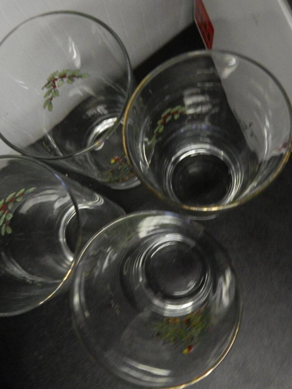 Vintage Spode Christmas Tree Set of 4 Highball Glasses In Original Box - Picture 3 of 3